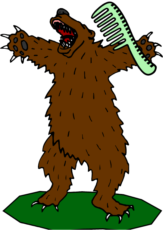 Bear Combing His Hair - Bear Combing His Hair (541x766)