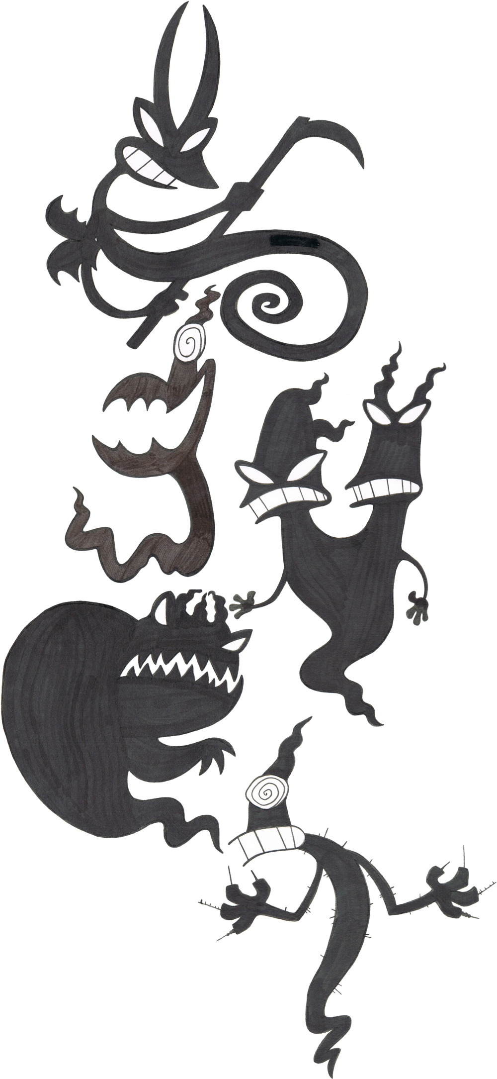 Nightmare Clipart Fearful - Nightmare Clipart Fearful (1024x2197)