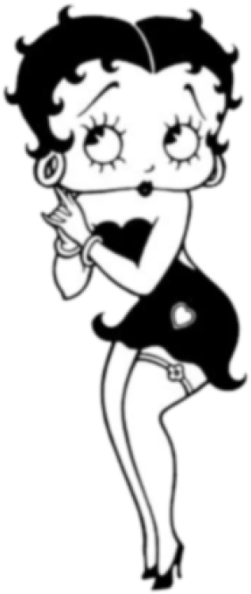 Betty Boop Black And White - Betty Boop Black And White (399x708)