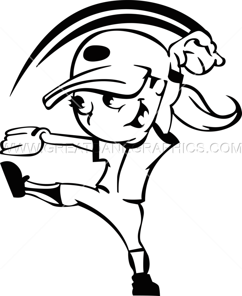 Cartoon Female Pitcher - Cartoon Female Pitcher (825x1008)