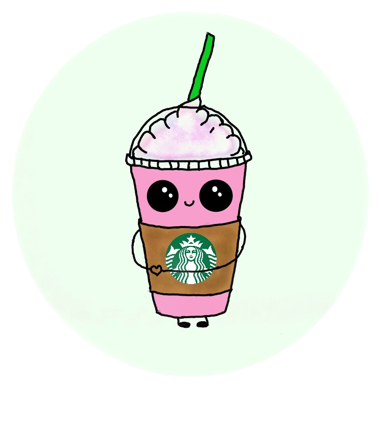 Sticker Starbucks Cute Kawaii Cutestickers Cuteface - Sticker Starbucks Cute Kawaii Cutestickers Cuteface (745x829)