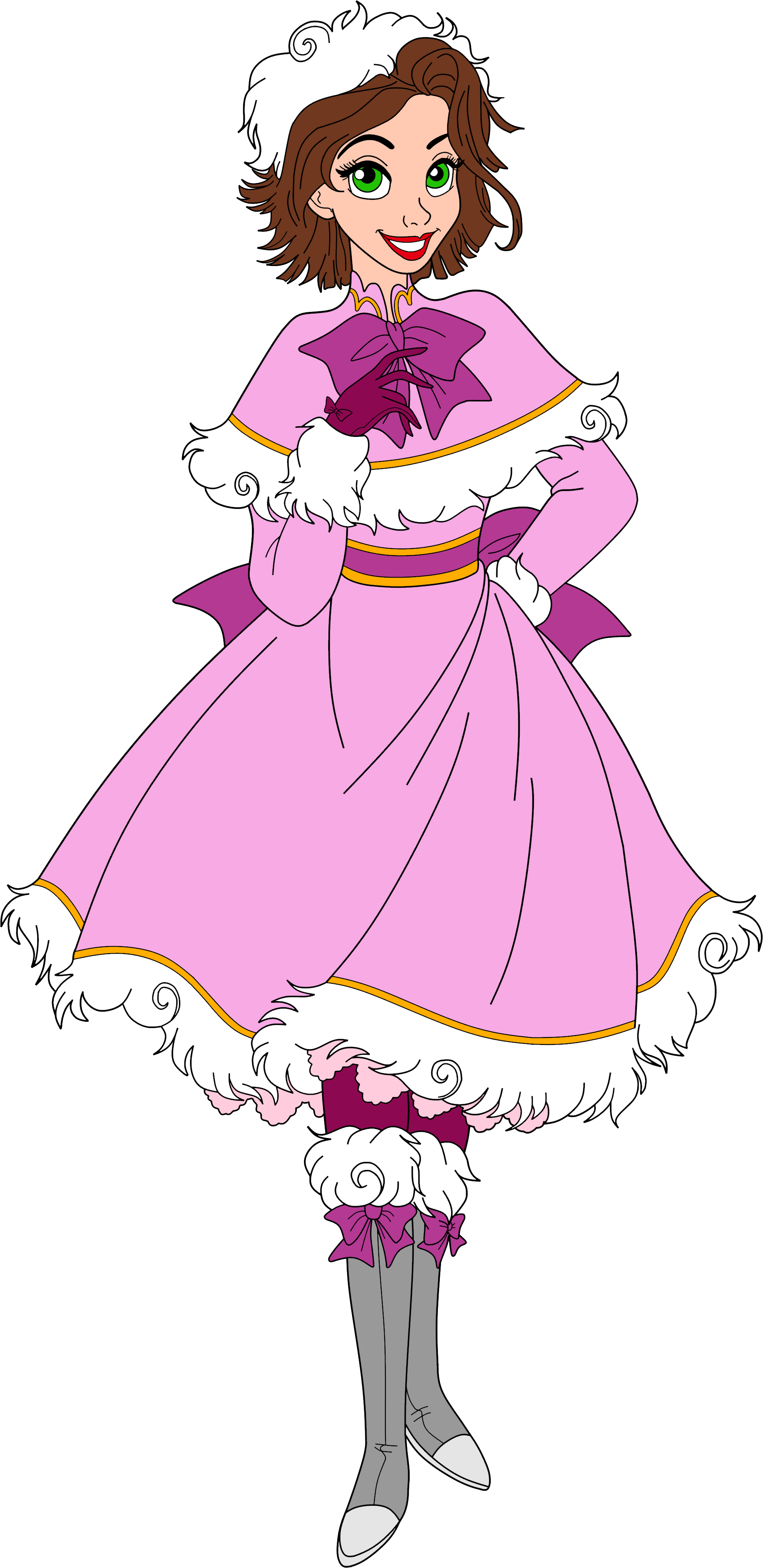 Rapunzel Clipart Pink Dress - Rapunzel Clipart Pink Dress (1948x4002)