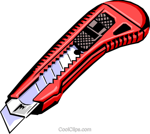 Utility Knife Royalty Free Vector Clip Art Illustration - Utility Knife Royalty Free Vector Clip Art Illustration (480x429)