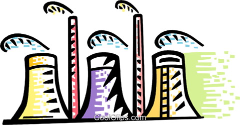 Power Plants Royalty Free Vector Clip Art Illustration - Power Plants Royalty Free Vector Clip Art Illustration (480x251)