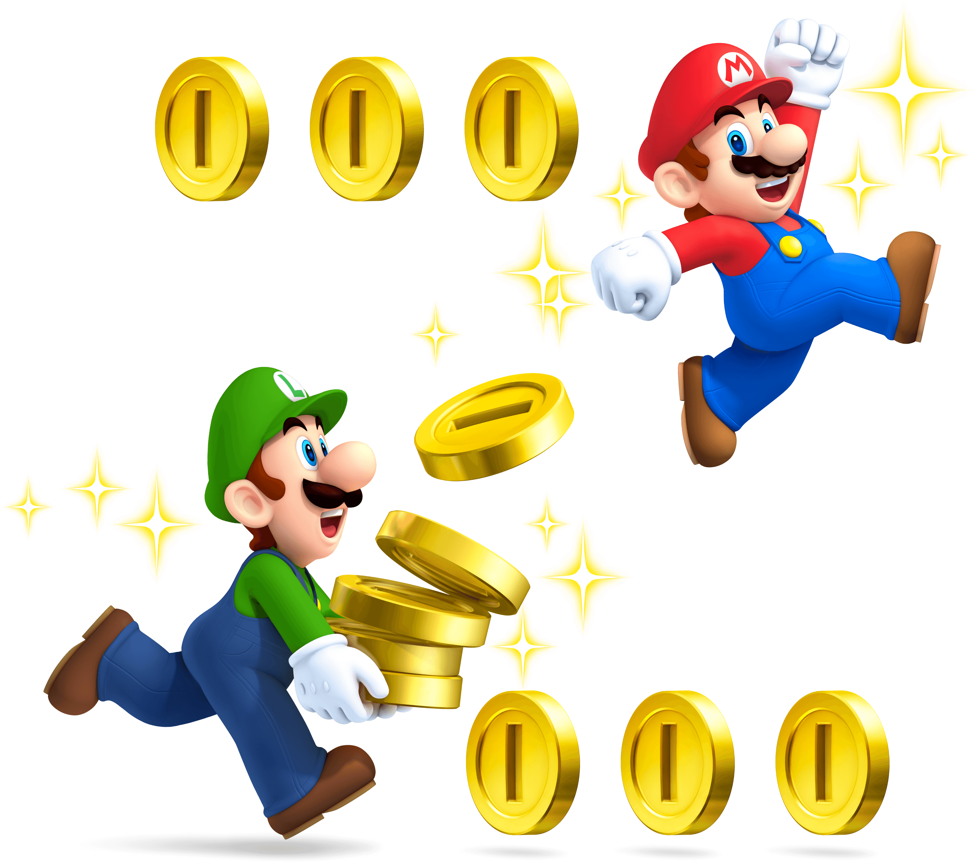 New Super Mario Bros 2 3ds Artwork Incl Enemies Clear - New Super Mario Bros 2 3ds Artwork Incl Enemies Clear (3500x3500)