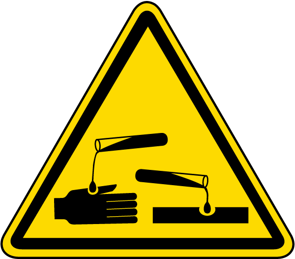 Corrosive Substance Warning Label - Corrosive Substance Warning Label (600x526)