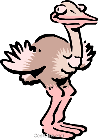 Cartoon Ostrich Royalty Free Vector Clip Art Illustration - Cartoon Ostrich Royalty Free Vector Clip Art Illustration (337x480)