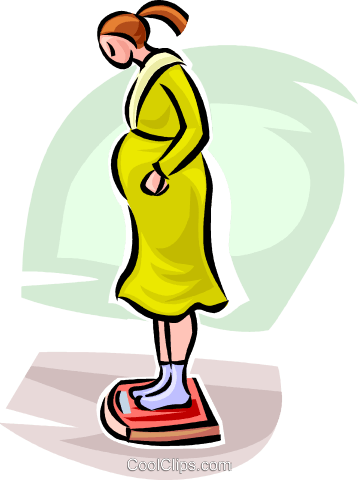 Pregnant Woman On A Scale Royalty Free Vector Clip - Pregnant Woman On A Scale Royalty Free Vector Clip (358x480)
