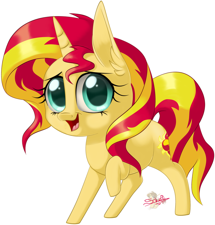 Unisoleil, Chibi, Cute, Pony, Raised Hoof, Safe, Shimmerbetes, - Unisoleil, Chibi, Cute, Pony, Raised Hoof, Safe, Shimmerbetes, (760x800)