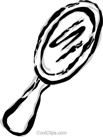Hand Mirror Royalty Free Vector Clip Art Illustration - Hand Mirror Royalty Free Vector Clip Art Illustration (359x480)
