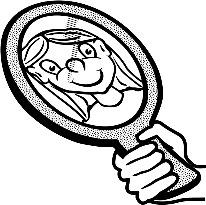 Line Art Mirror Drawing Reflection Computer Icons - Line Art Mirror Drawing Reflection Computer Icons (753x750)