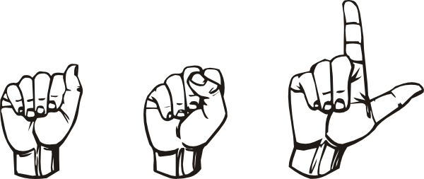 Free Sign-language Clipart - Free Sign-language Clipart (600x253)