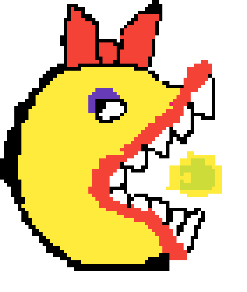 Ms Pac Man Eating A Power Pellet - Ms Pac Man Eating A Power Pellet (1200x1200)