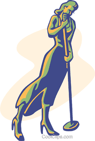 Lounge Singer, Night Club, Sing Royalty Free Vector - Lounge Singer, Night Club, Sing Royalty Free Vector (323x480)