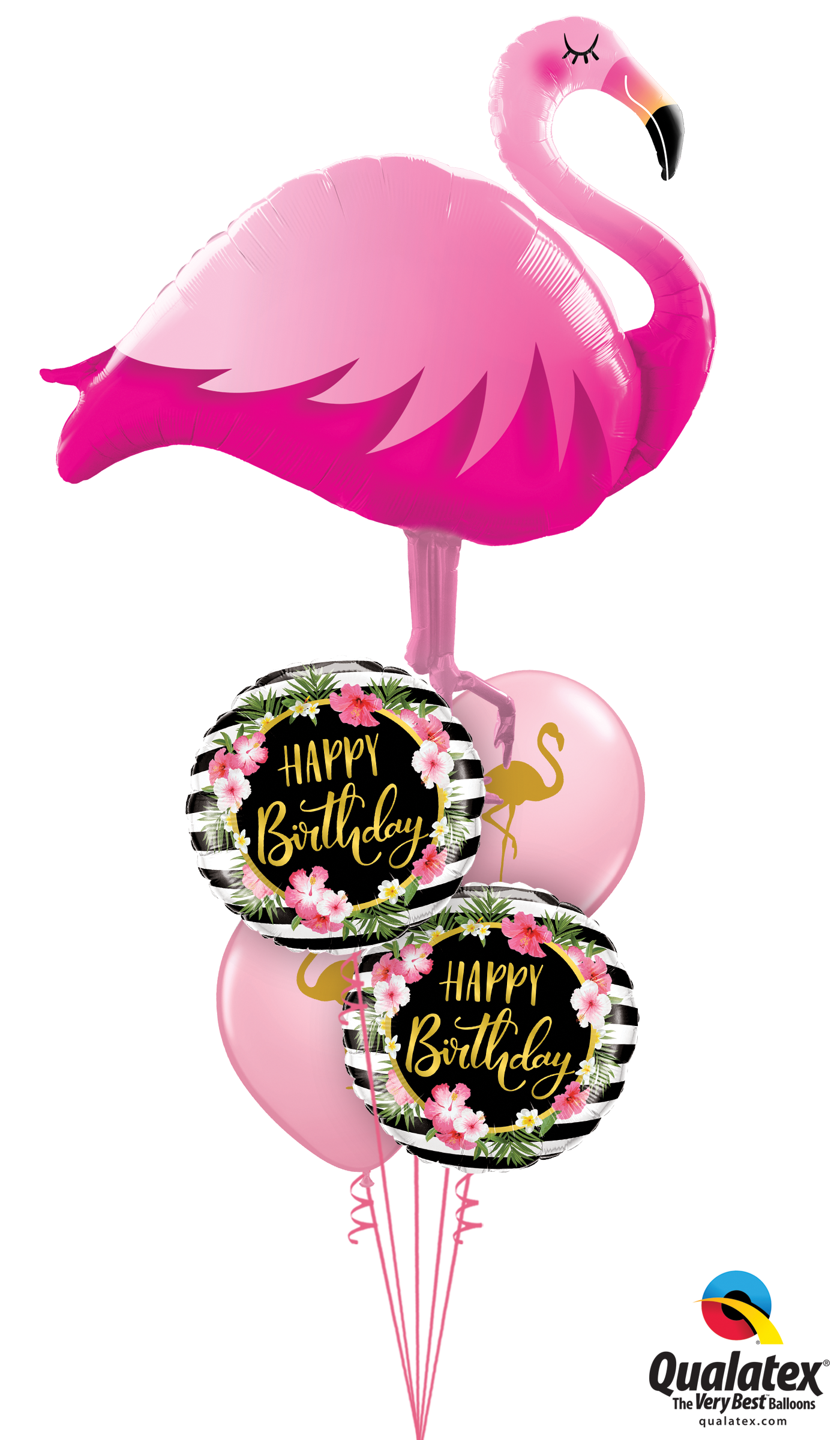 Classic Birthday Flamingo Balloon Bouquet - Classic Birthday Flamingo Balloon Bouquet (1400x2400)