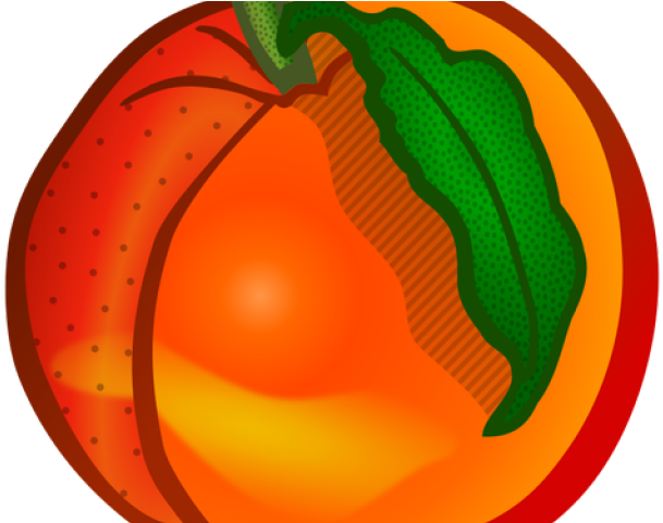 Peach Clipart Colored - Peach Clipart Colored (640x480)