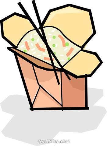 Carton Of Rice With Chopsticks Royalty Free Vector - Carton Of Rice With Chopsticks Royalty Free Vector (351x480)