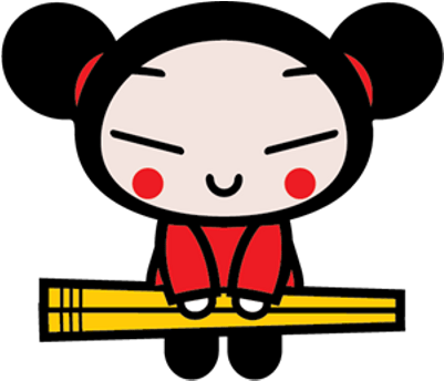 Pucca Holding Chopsticks - Pucca Holding Chopsticks (400x400)