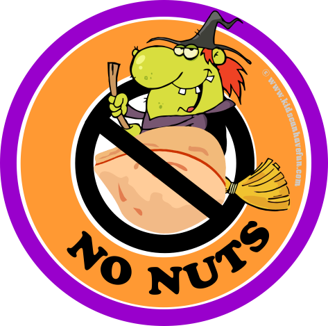 Halloween Witch No Nuts Poster Spooky Games, Peanut - Halloween Witch No Nuts Poster Spooky Games, Peanut (473x469)