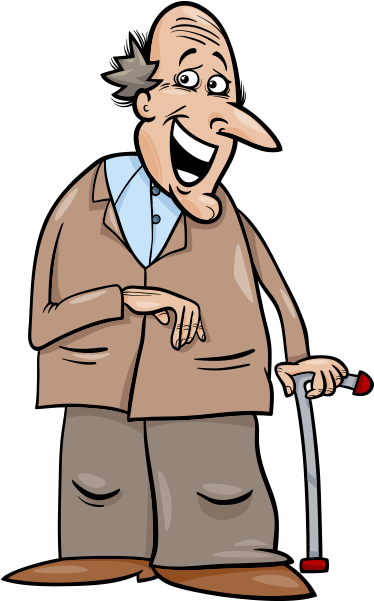 Clipart Mutlu Yaşlı Adam - Clipart Mutlu Yaşlı Adam (450x600)