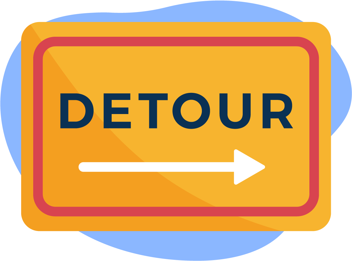 Detour Sign - Detour Sign (1200x1050)