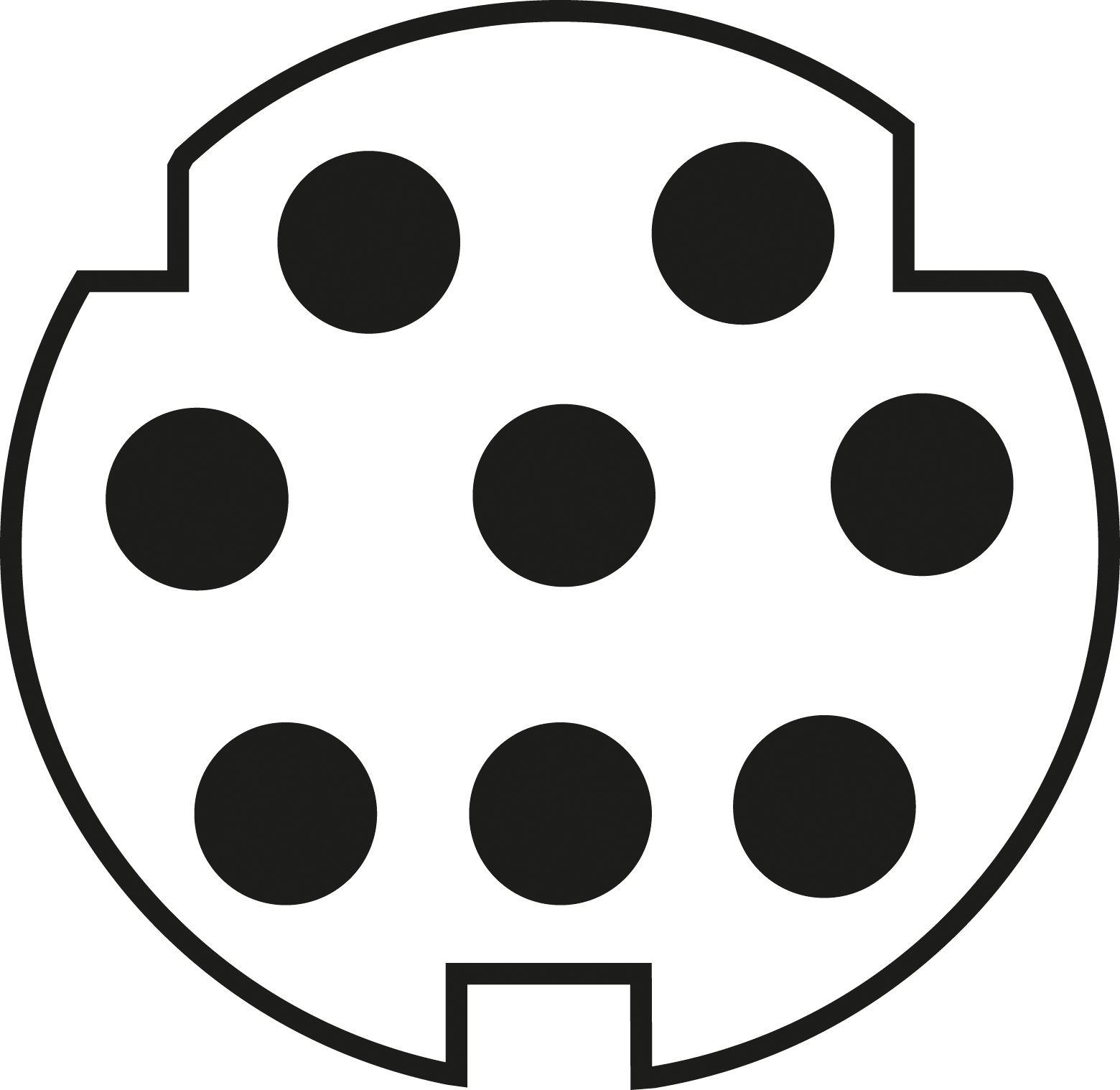 Mini Din Pcb Socket, 8 Pin Frei - Mini Din Pcb Socket, 8 Pin Frei (1560x1518)