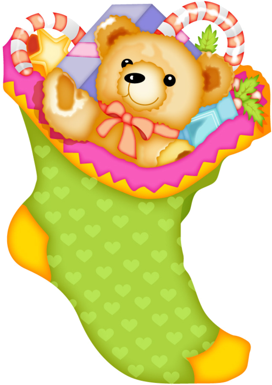 Christmas Teddy Bear Stocking - Christmas Teddy Bear Stocking (574x800)