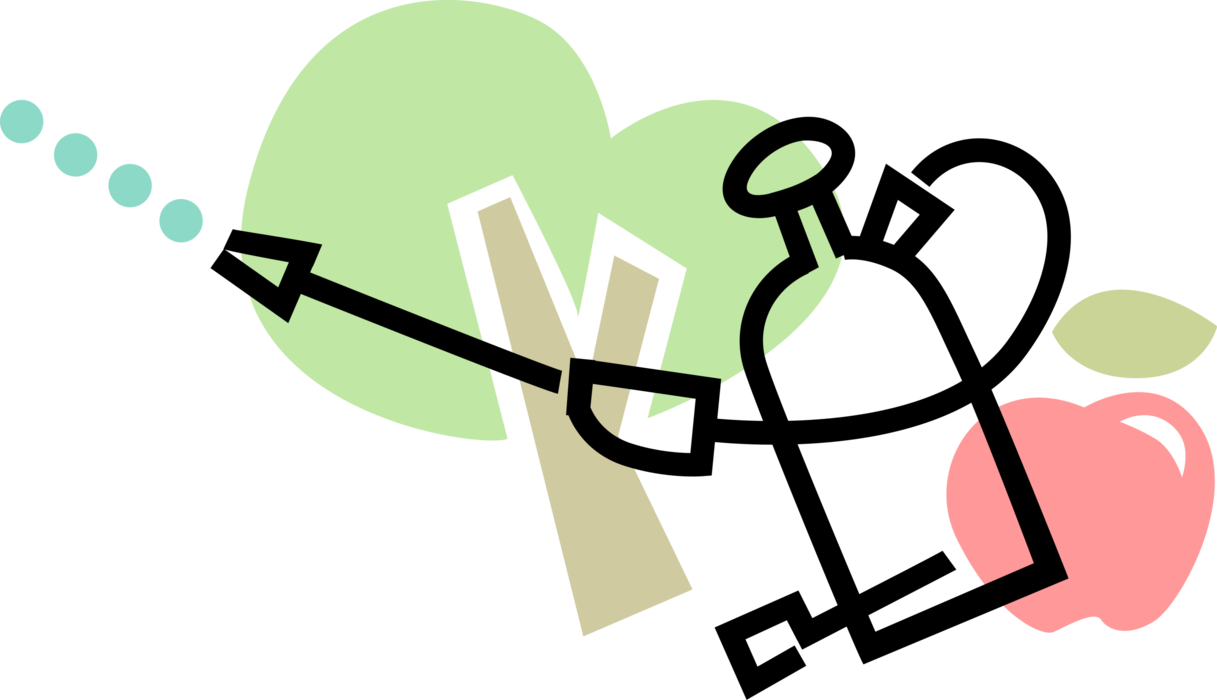 Vector Illustration Of Insect Bug Pesticide Spray With - Vector Illustration Of Insect Bug Pesticide Spray With (1217x700)