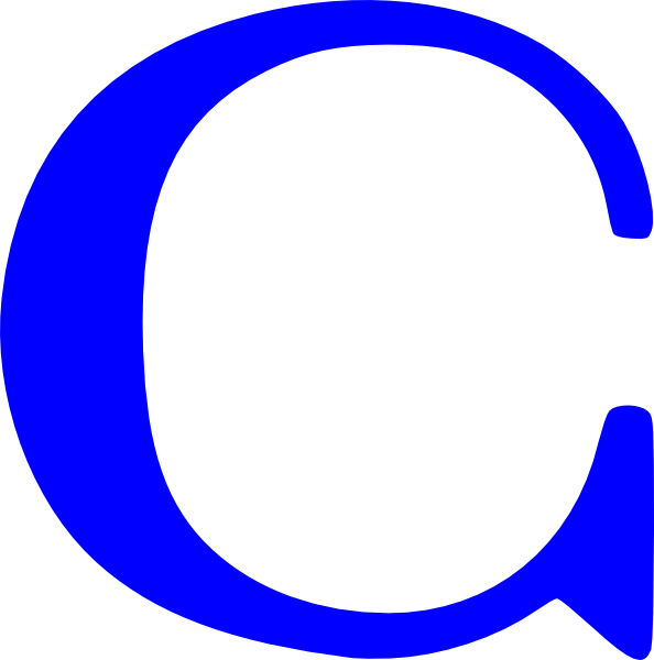 C Clipart Blue Letter - C Clipart Blue Letter (594x600)
