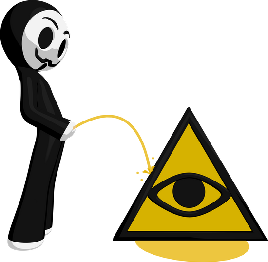 Little Anarchist Pissing On Illuminati - Little Anarchist Pissing On Illuminati (550x537)
