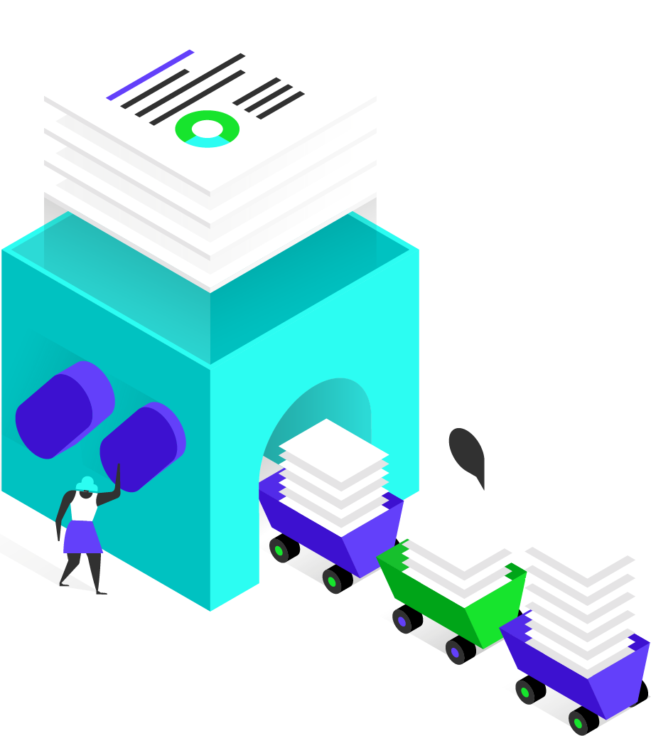 Illustration Of Content Going Through A Processing - Illustration Of Content Going Through A Processing (916x1035)