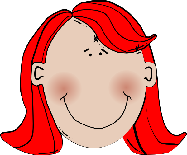 Red Hair Clipart Auburn Hair - Red Hair Clipart Auburn Hair (600x498)