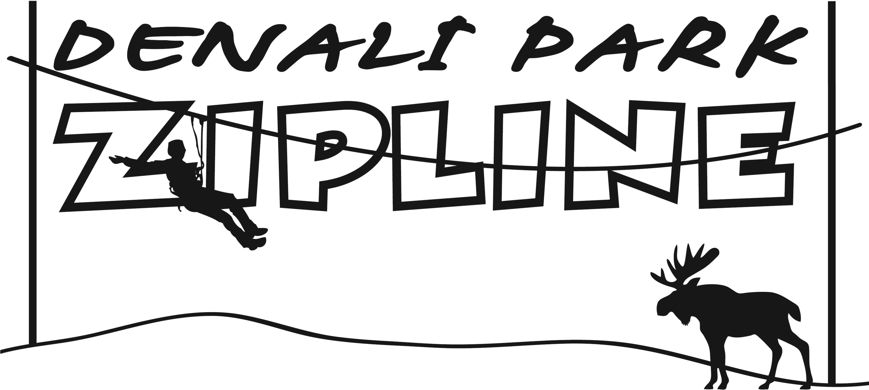 Denali Park Zipline Logo - Denali Park Zipline Logo (3297x1560)