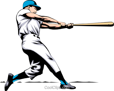 Baseball Batter Royalty Free Vector Clip Art Illustration - Baseball Batter Royalty Free Vector Clip Art Illustration (480x384)