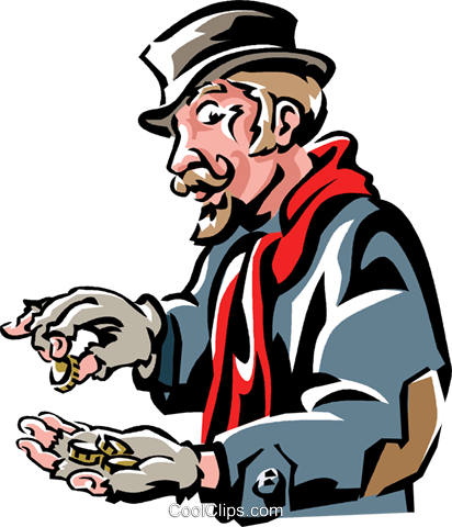 Scrooge Royalty Free Vector Clip Art Illustration - Scrooge Royalty Free Vector Clip Art Illustration (412x480)