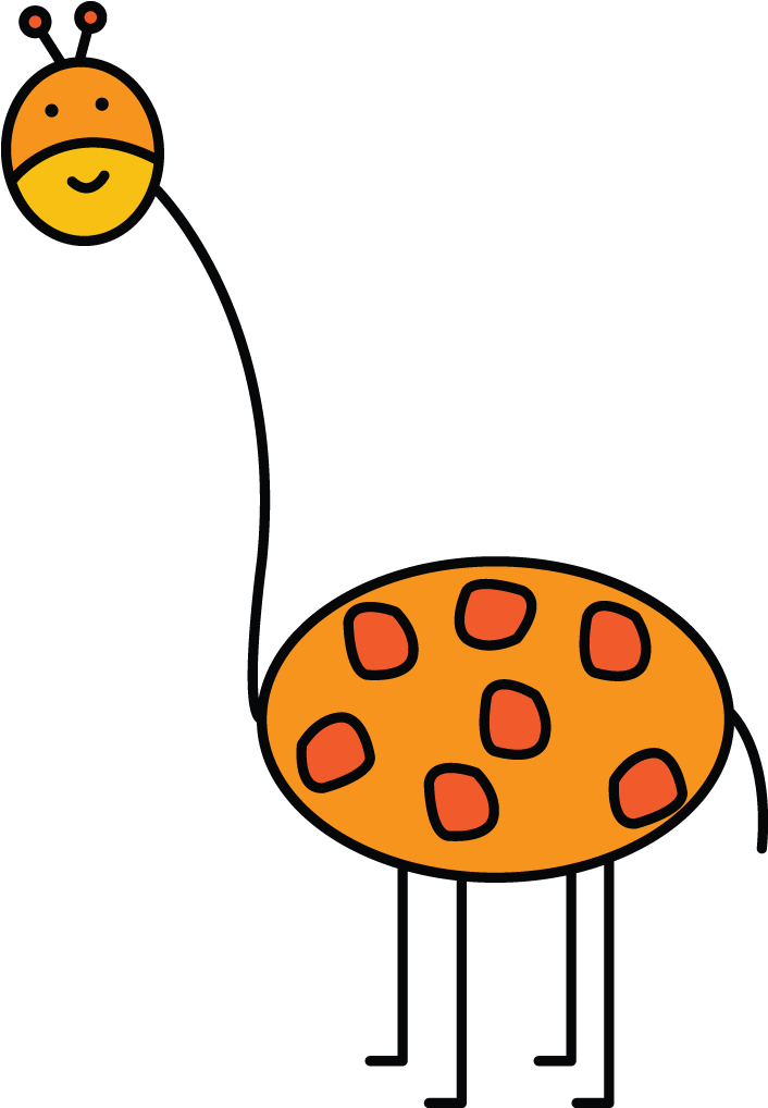 Clip Art How To Draw A Giraffe For Kids, Wild And Zoo - Clip Art How To Draw A Giraffe For Kids, Wild And Zoo (720x1280)