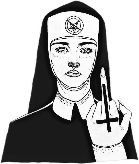 Satanic Drawing Nun - Satanic Drawing Nun (673x805)