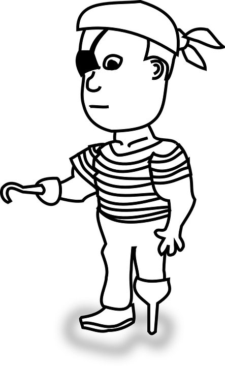 Pirate, Man, Peg Leg, Hook, Hand, Eye Patch - Pirate, Man, Peg Leg, Hook, Hand, Eye Patch (443x720)