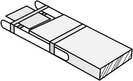Slip The Piece Of Plastic Through The Thin Rubber Band - Slip The Piece Of Plastic Through The Thin Rubber Band (600x308)