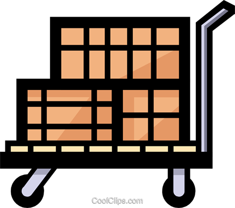 Symbol Of A Shipping Cart Royalty Free Vector Clip - Symbol Of A Shipping Cart Royalty Free Vector Clip (480x426)