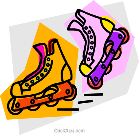Roller Blades Royalty Free Vector Clip Art Illustration - Roller Blades Royalty Free Vector Clip Art Illustration (480x465)