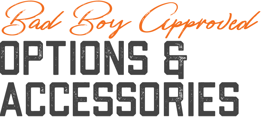 Bad Boy Approved Options & Accessories - Bad Boy Approved Options & Accessories (900x402)
