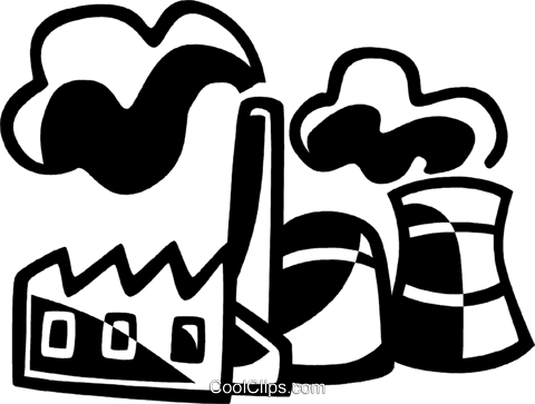 Factories And Refineries Royalty Free Vector Clip Art - Factories And Refineries Royalty Free Vector Clip Art (480x363)