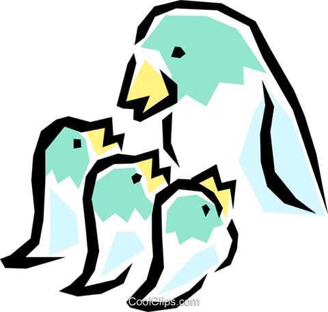 Mother Bird With Chicks Royalty Free Vector Clip Art - Mother Bird With Chicks Royalty Free Vector Clip Art (480x456)
