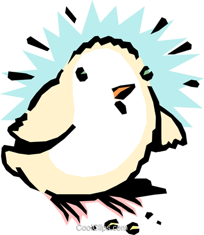 Cartoon Chick Royalty Free Vector Clip Art Illustration - Cartoon Chick Royalty Free Vector Clip Art Illustration (416x480)