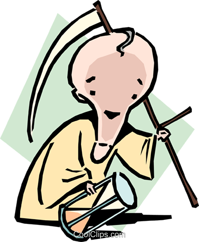 Cartoon Monk Royalty Free Vector Clip Art Illustration - Cartoon Monk Royalty Free Vector Clip Art Illustration (396x480)