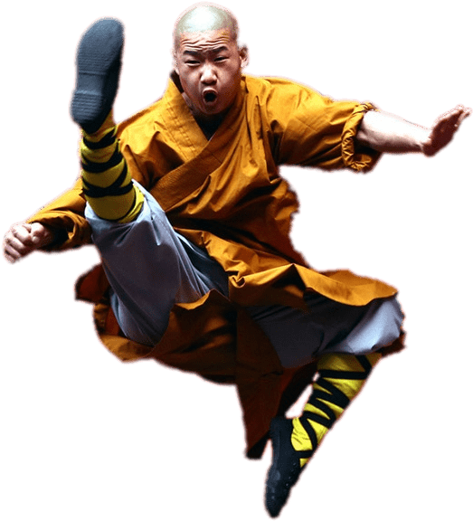 Shaolin Monk Kicking Leg Forward - Shaolin Monk Kicking Leg Forward (1024x683)