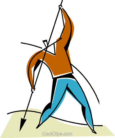 Businessman With A Spear Royalty Free Vector Clip Art - Businessman With A Spear Royalty Free Vector Clip Art (400x480)