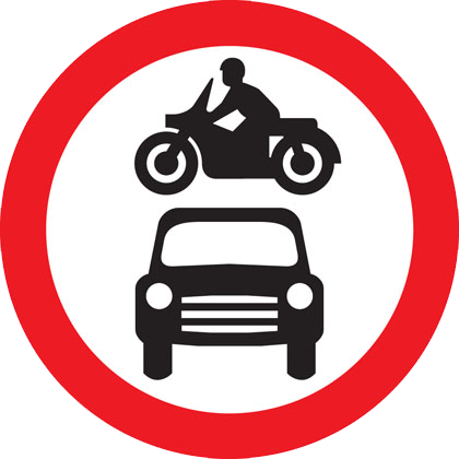 2) Which Of These Signs Means No Entry To Motorised - 2) Which Of These Signs Means No Entry To Motorised (420x420)
