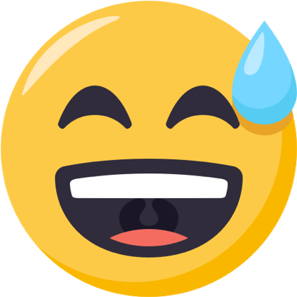 Smiling Face With Open Mouth & Cold Sweat - Smiling Face With Open Mouth & Cold Sweat (1400x460)